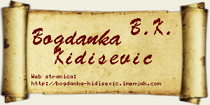 Bogdanka Kidišević vizit kartica